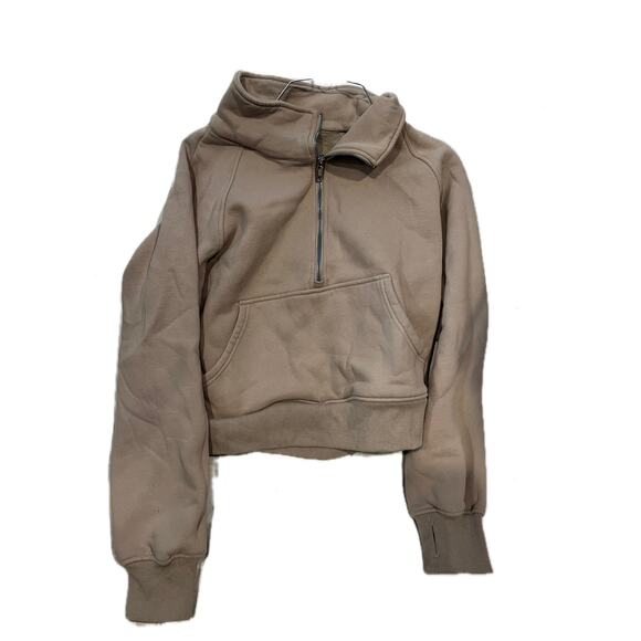 Automet Beige Cropped Pullover Hoodie Womans M - Picture 1 of 3